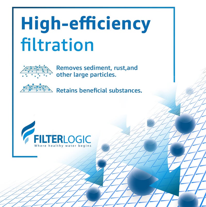 Filterlogic FXHSC 10" x 4.5" Whole House Pleated Sediment Filter, Replacement for GEÂ® FXHSC, CulliganÂ® R50-BBSA, Pentek R50-BB, DuPont WFHDC3001, American Plumber W50PEHD, GXWH40L, Pack of 2 - Image 2